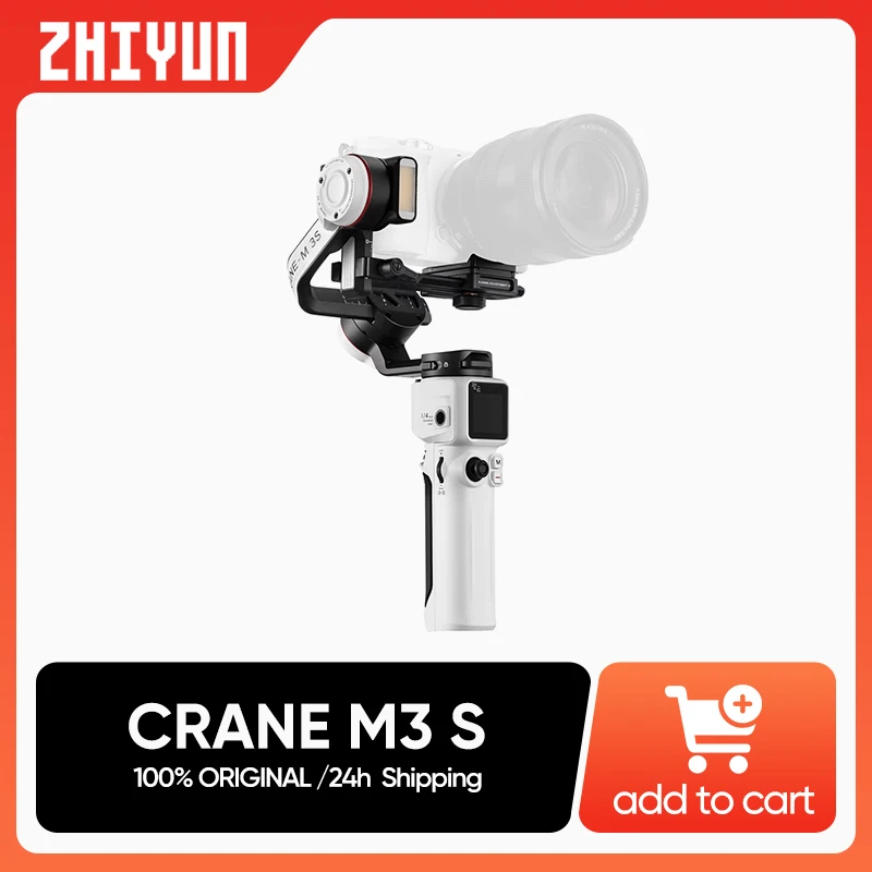 ZHIYUN Official Crane M3S Camera Stabilizer Handheld Gimbal Fill Light for Mirrorless Cameras Phone for Sony ZVE10 Canon