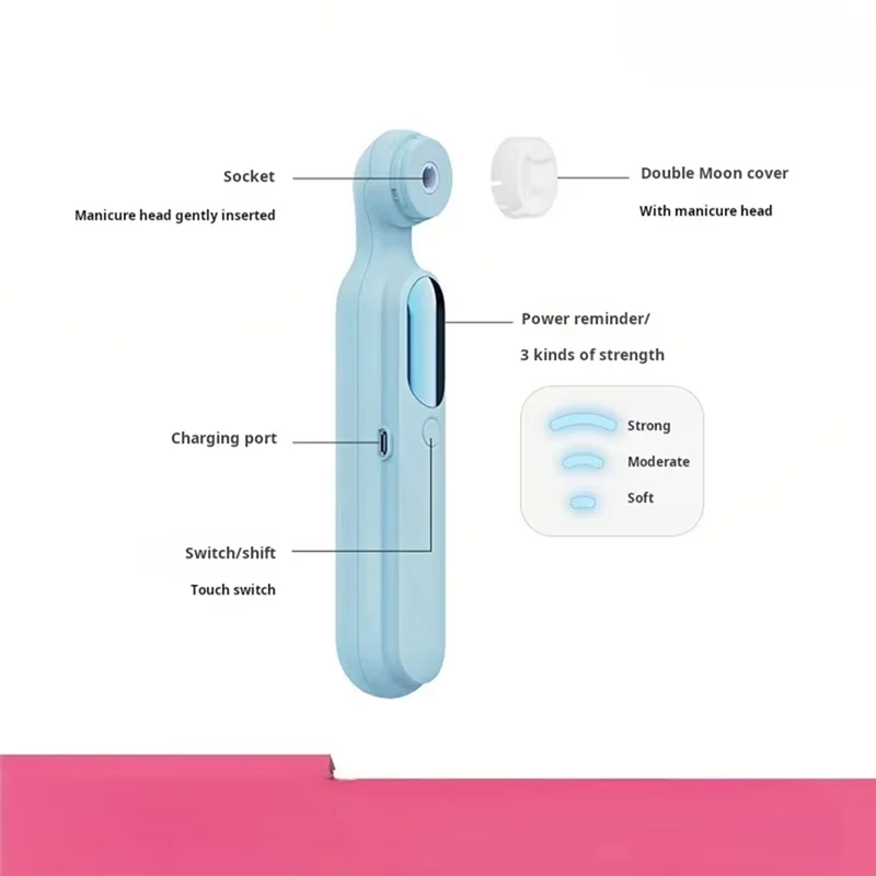 

ABKR-Набор электрических шлифовальных машин для маникюра и педикюра для детей и взрослых — полный набор с кусачками для ногтей