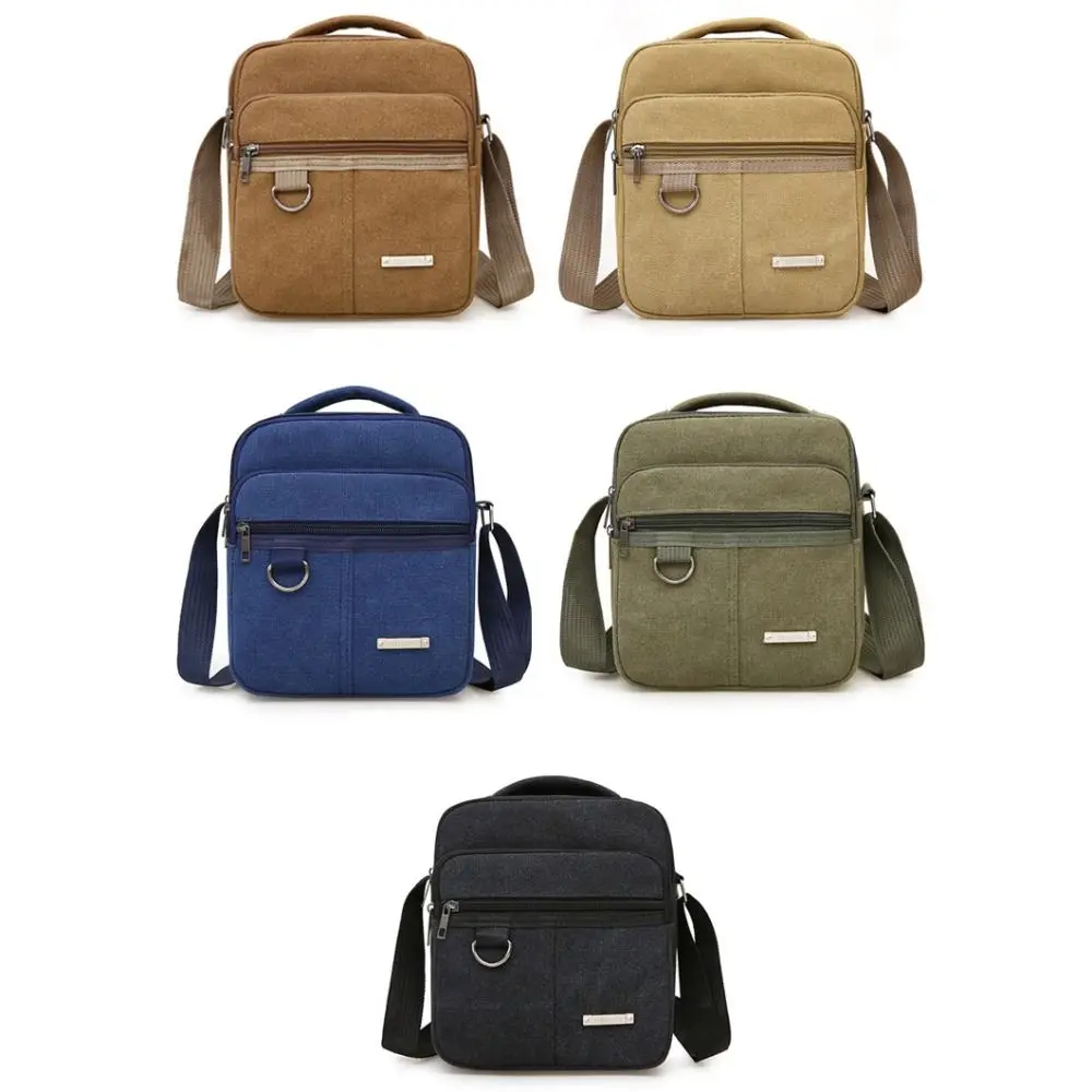 

New Canvas Men's Bag Casual Black Blue Green Khaki Large Capacity Shoulder Messenger Bags Crossbody Bag Men Women