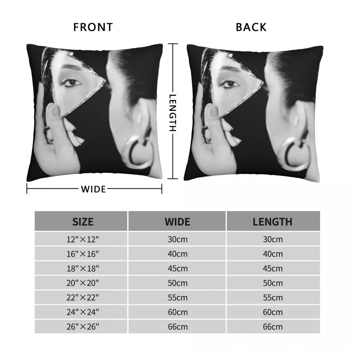 Sade In Mirror Pillowcase Polyester Linen Velvet Printed Zip Decor Throw Pillow Case Bed Cushion Cover 45x45