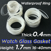 0.4mm Thick 1.75mm Height 16mm-40mm Waterproof I Ring Watch Glass Gasket Watch Crystal Front Sealing Ring For Watch Repair