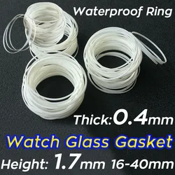 0.4mm Thick 1.75mm Height 16mm-40mm Waterproof I Ring Watch Glass Gasket Watch Crystal Front Sealing Ring For Watch Repair