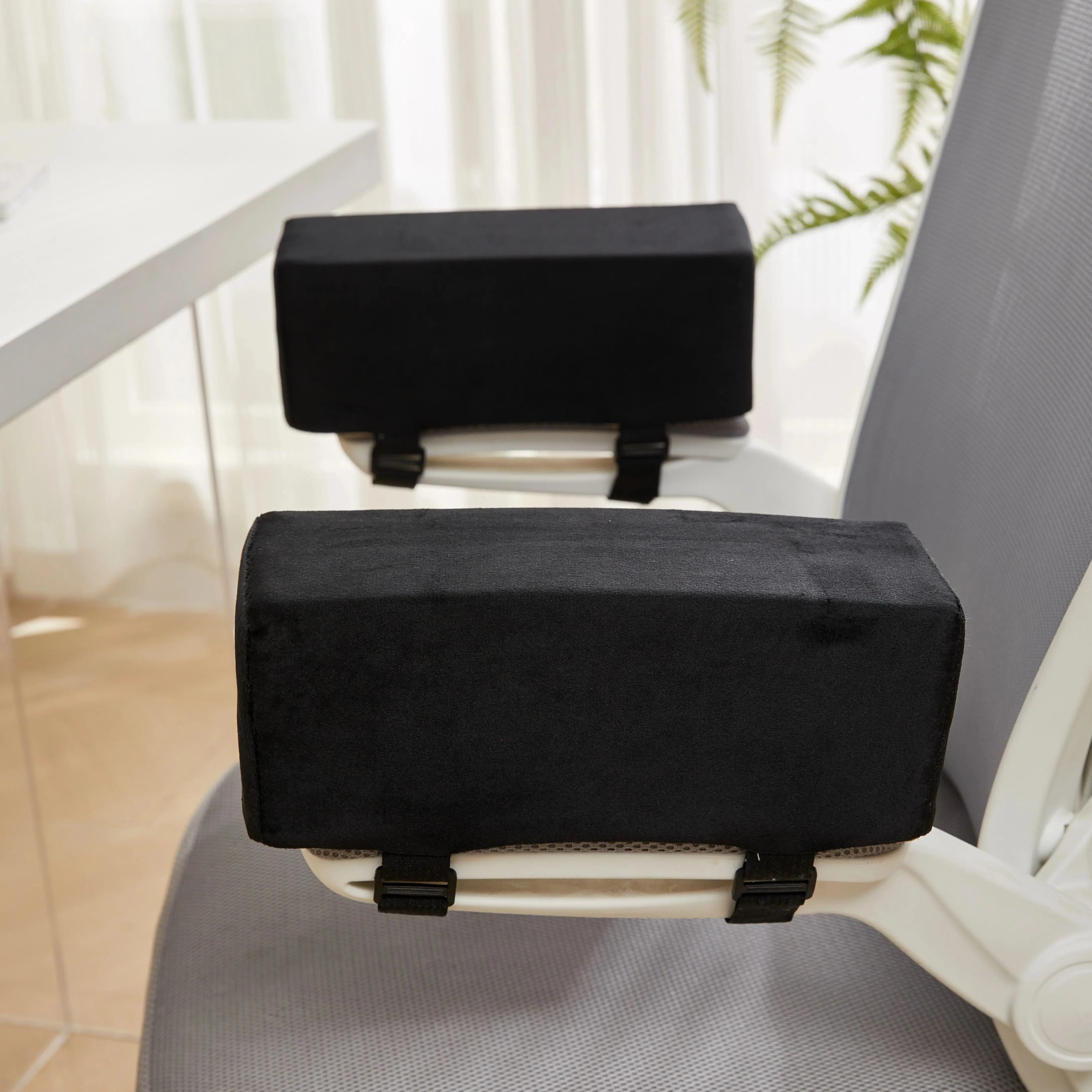 1 Pair Solid Armrest Cushion 10 CM Increase Chair Armrest Pad for Office Chair Gaming Seat with Soft Sponge Support