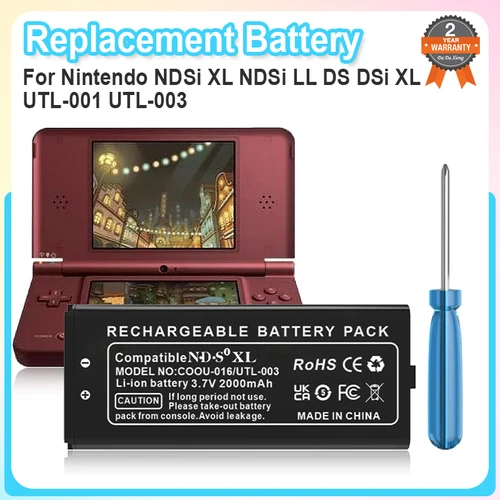 Imagen 1 del producto Nueva batería de juego de repuesto de 3,7 V 2000mAh para Nintendo NDSi XL NDSi LL DS DSi XL UTL-001 UTL-003