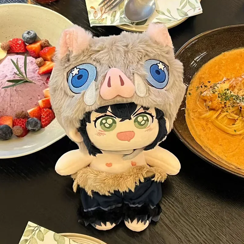 

20cm Cartoon Edge Mouth Flat Inosuke Pig Roll Cotton Doll Cute Gift Plush Doll Home Decoration Birthday Gift
