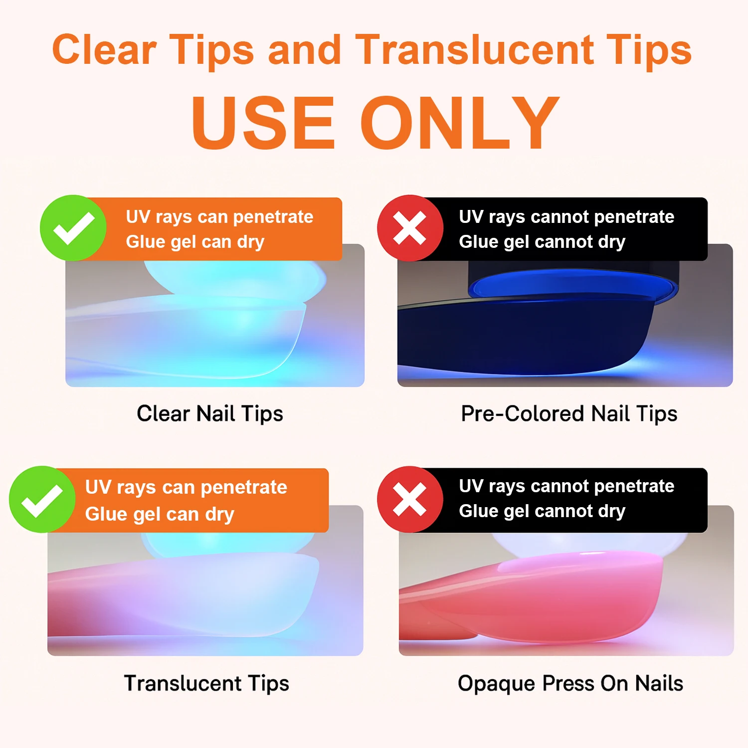 TWOING 8g Clear Solid Nail Tips Gel Long Lasting Strong Adhesion UV/LED Building Gel for Nails Home Salon Manicure DIY Design image 4