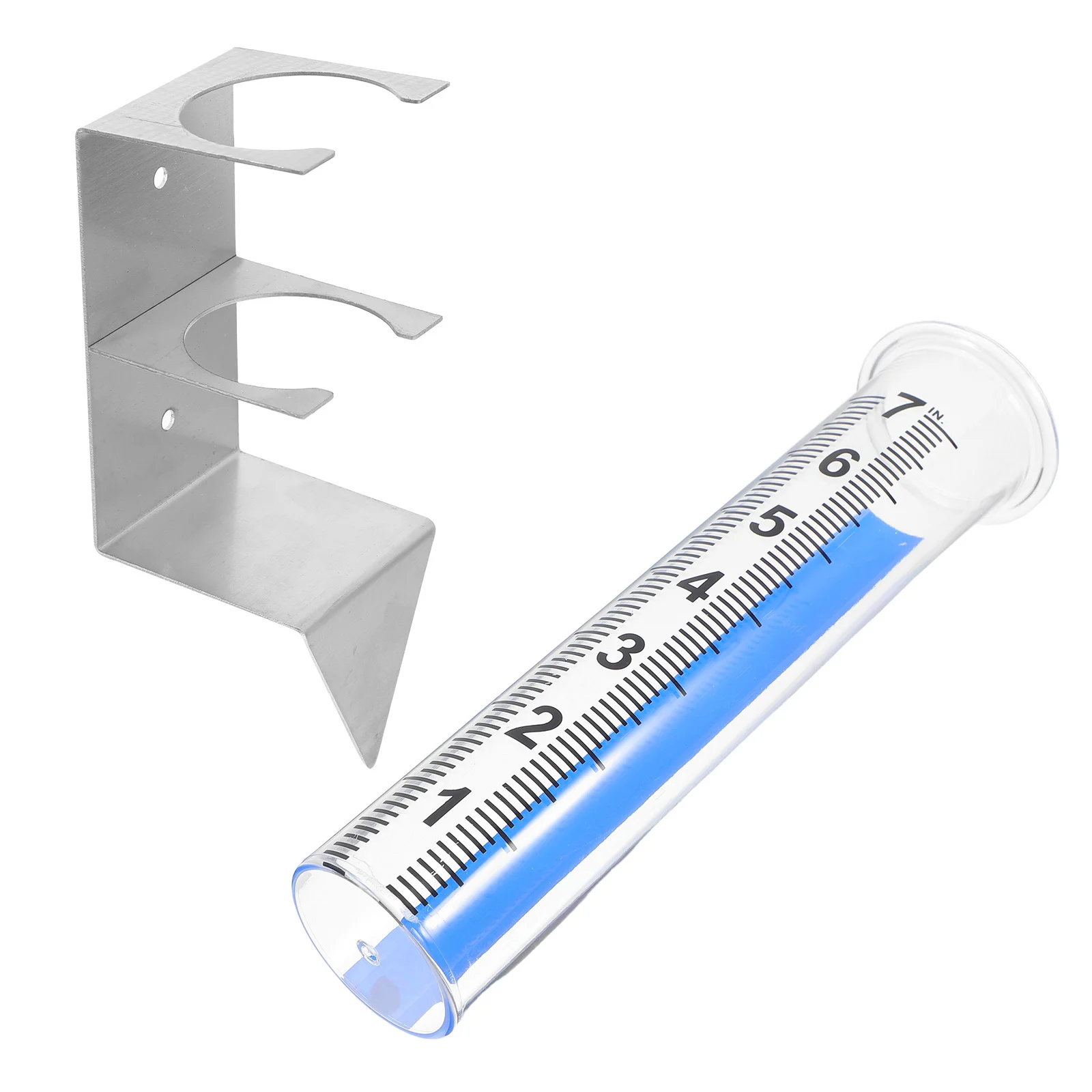 

Rain Gauge Outdoor Garden Lawn Farm Patio Stainless Steel Rack Holder Rainfall Measurement Tool Rain Gauge Measuring