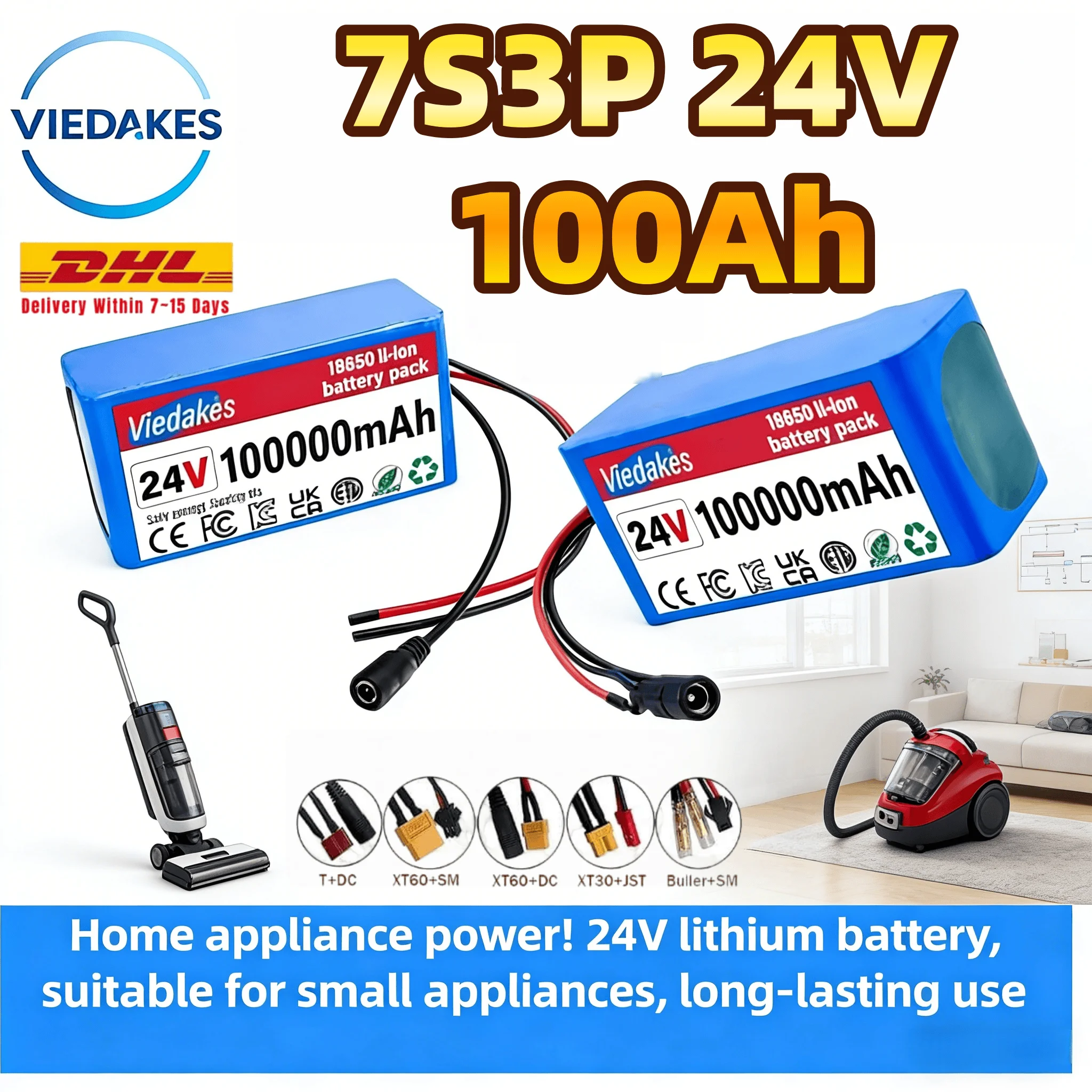 

Fast-Charging!✅Safe 7S3P 24V 10Ah 18650 Lithium Battery Rechargeable Pack Extended Playtime for Children's Electric Ride-On Toys