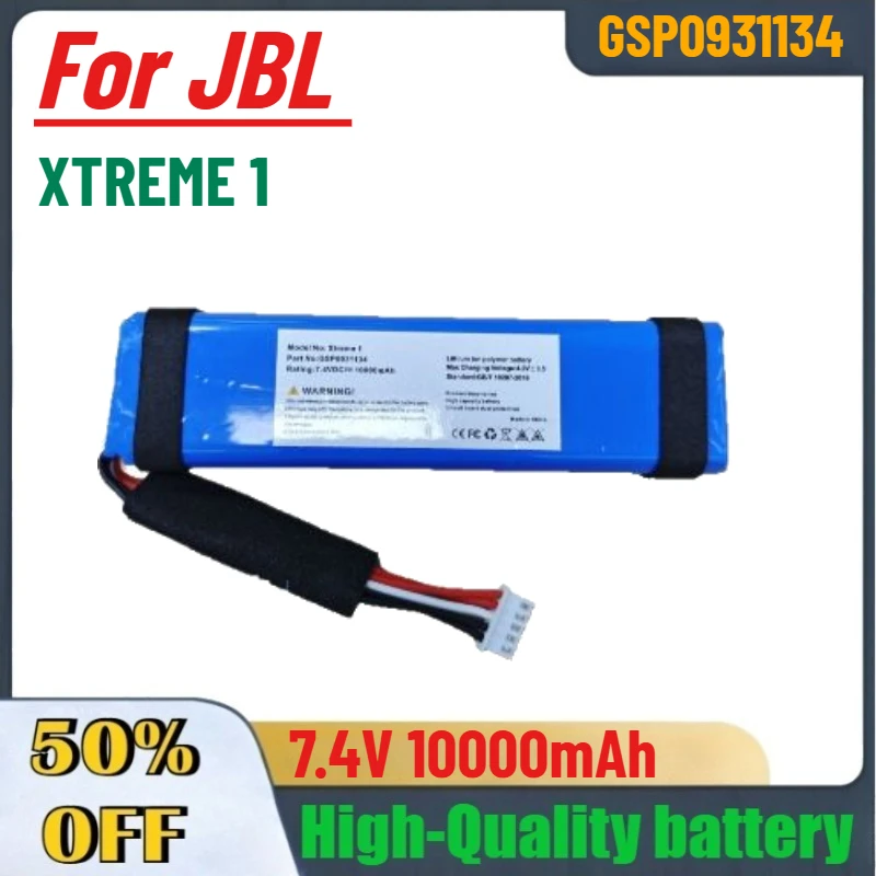 

7.4V 10000mAh GSP0931134 High-Quality Bluetooth Speaker Battery for JBL XTREME 1 Accessory Fast Shipping