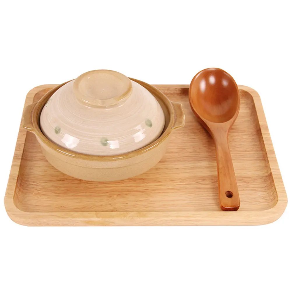 

Wooden Rice Spoon Japanese Style Smooth Surface Porridge Soup Hot Pot Kitchen Food Spoon Kitchen Cookware