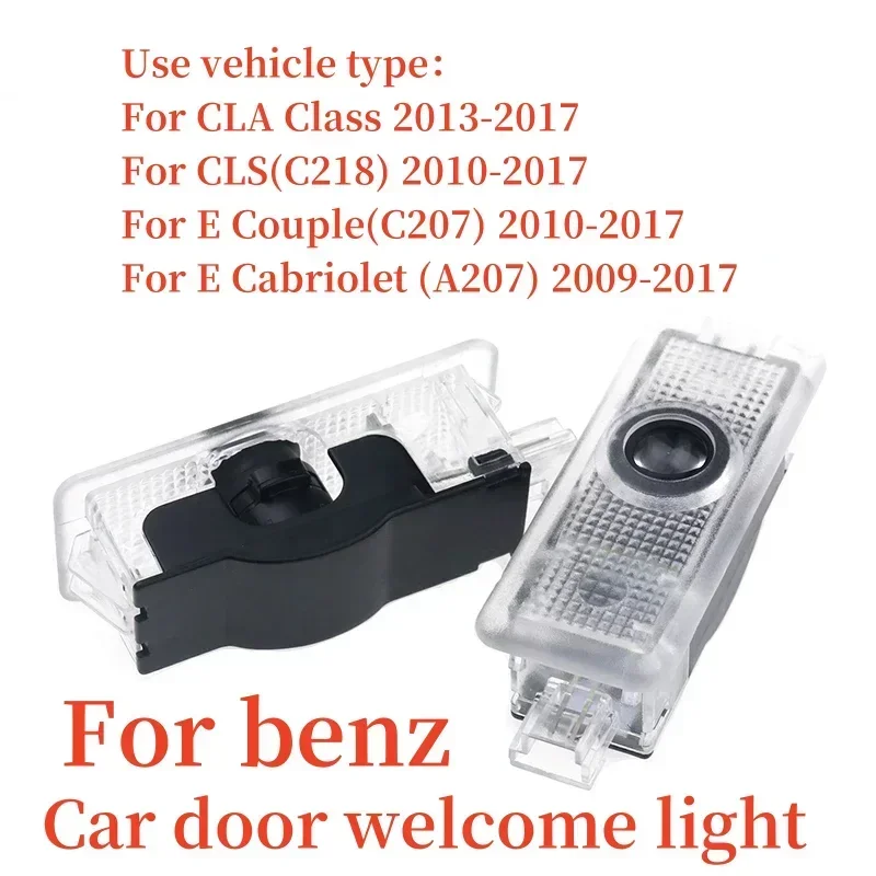 Proyector láser Led HD para puerta de coche, lámpara de bienvenida adecuada para mercedes-benz AMG CLA C17 CLS C218 W218 W219 E class 207 C207. 2-4 piezas