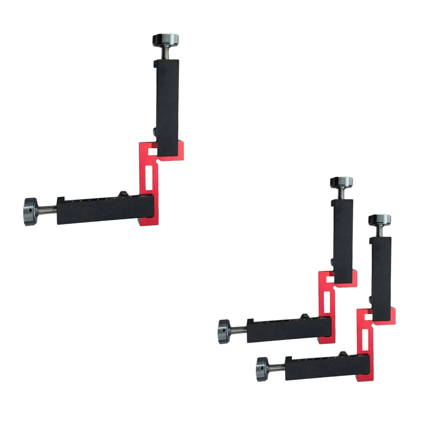 

Набор угловых зажимов для деревообработки, профессиональный, многофункциональный, легкий для проектов «сделай сам», легко устанавливаемый инструмент для калибровки, алюминий