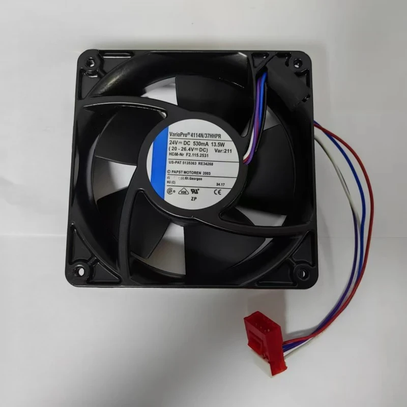 Original stock 4114N/37HHPR EBM fan DC24V 2.4W 100mA Four line Heidelberg printing machine cooling fan