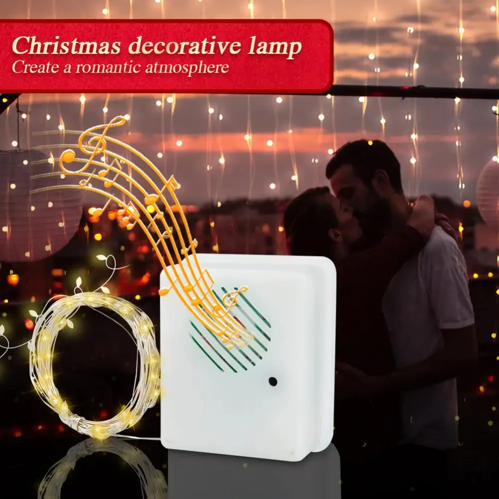 Guirxiété lumineuse de Noël à LED, lampe itude à induction, voix solitaires, lumières dégradées pour chambre à coucher, décoration de fête de mariage, 1PC