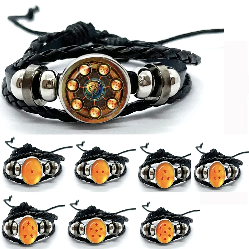 Anime Dragon Ball Accessory Bracelet Gemstone Handmade creative woven adjustable bracelet string Couple bracelet holiday gifts