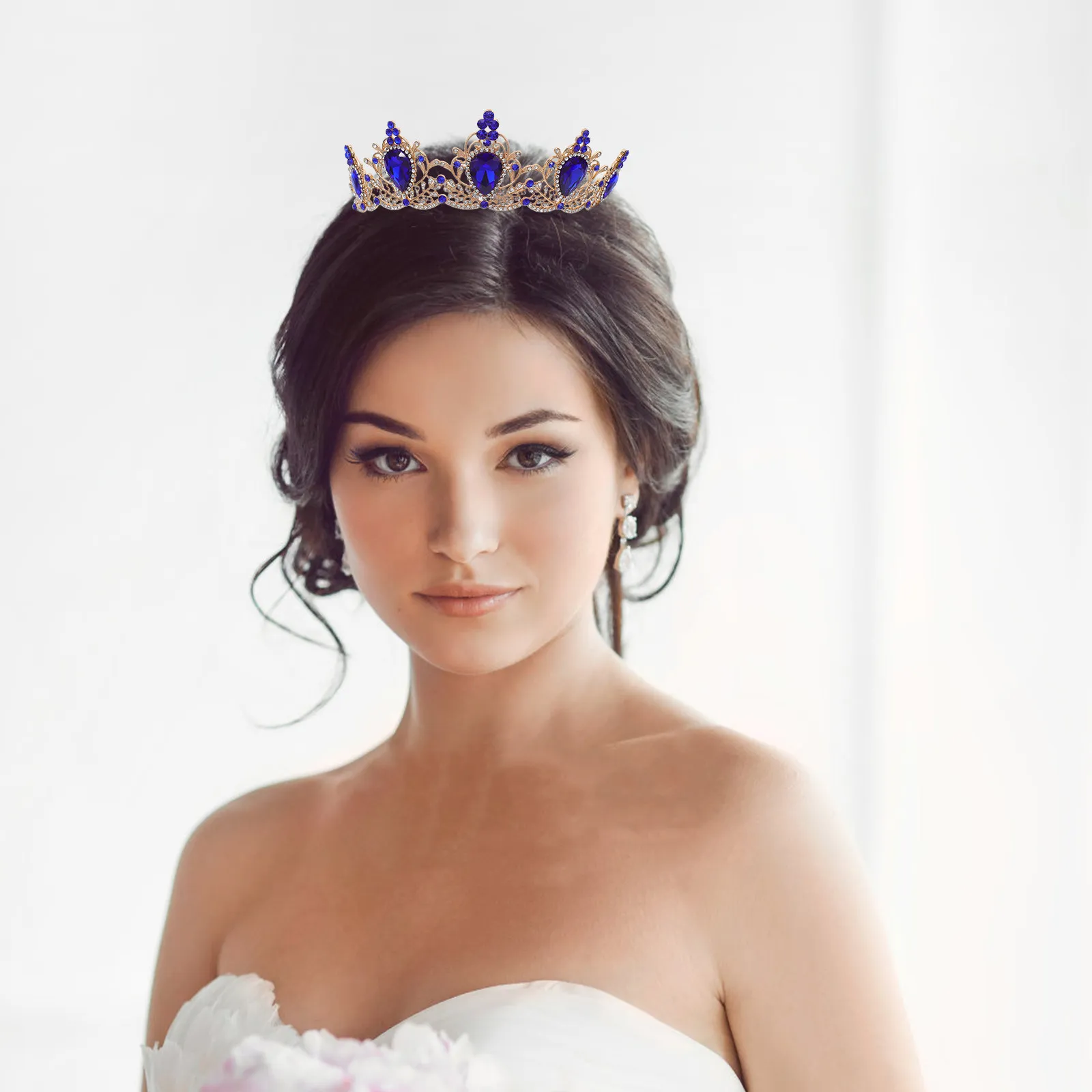 1 Piece Vintage Crown Hair Accessory for Women Wedding Bridal Party Prom Evening Dress Decor Romantic Elegant Headpiece Jewelry view 4