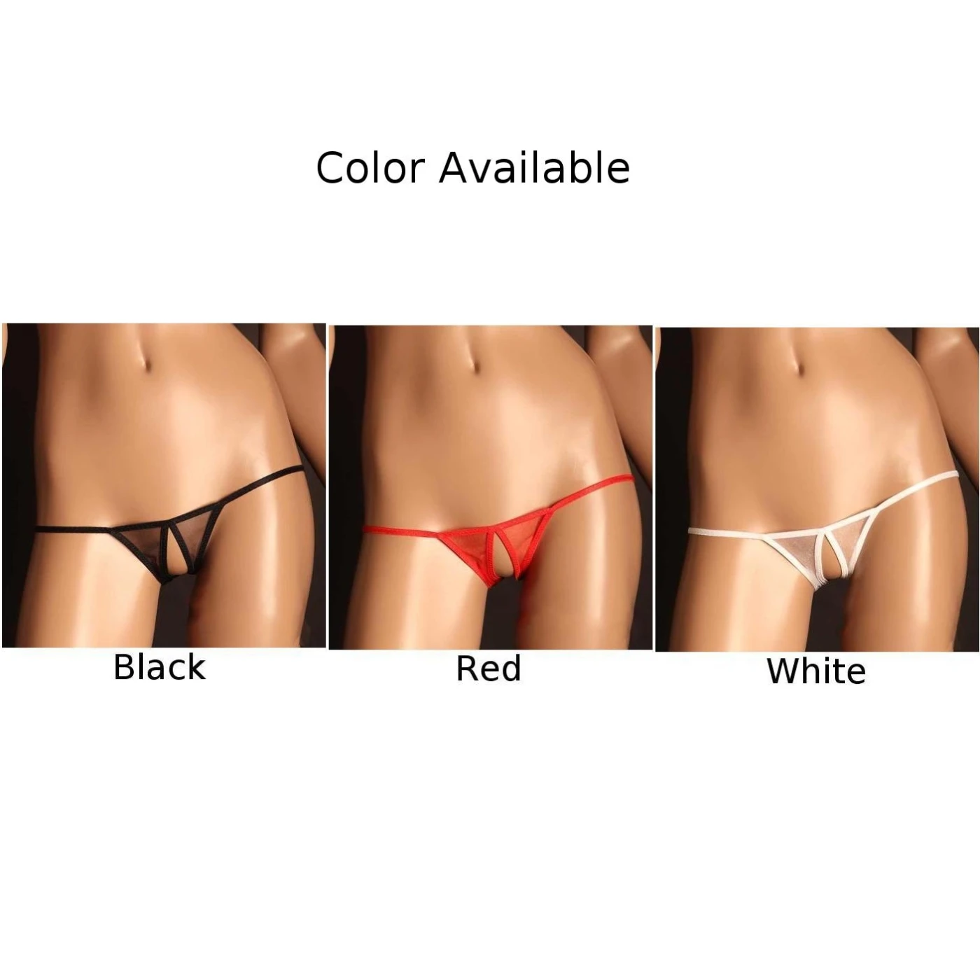 Micromini Thongs Women Sexy Briefs Mesh G-String Open Crotch Underwear Panties Sexy Lingerie Crotchless Knickers