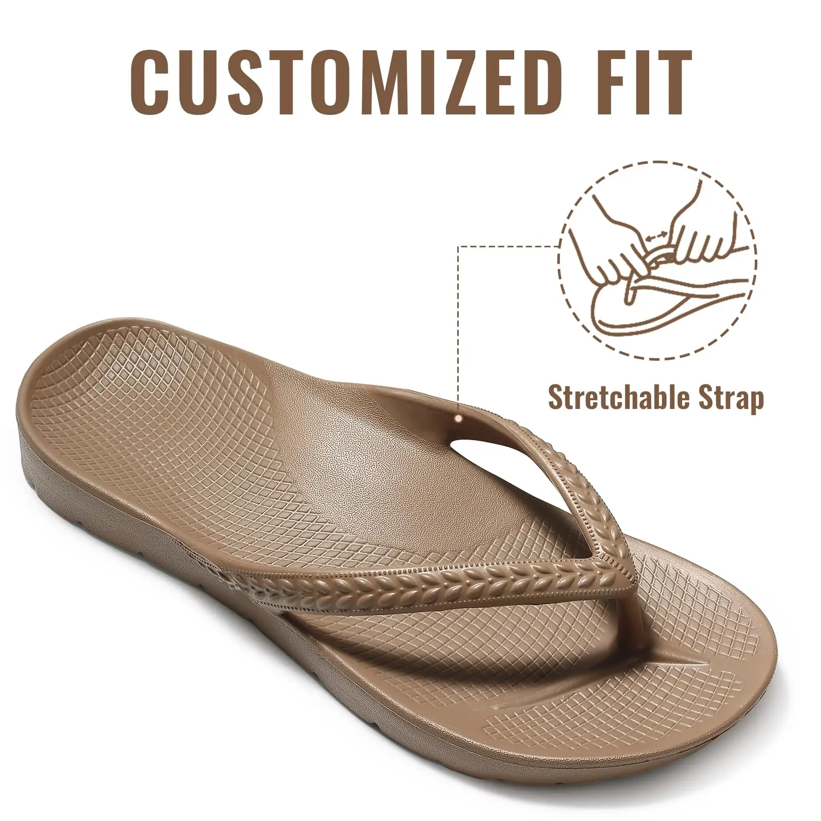 Nuevas chanclas con soporte para el arco para mujer, sandalias ortopédicas para aliviar la fascitis Plantar, sandalias de playa de verano para mujer, chanclas de baño para casa