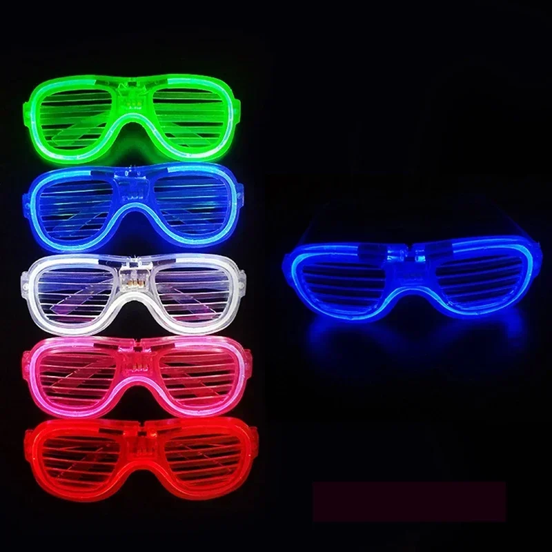 LED Glasses Light Up Glasses Shutter Shades Glow Sticks Glasses Led Party Sunglasses Adult Kids Birthday Neon Party Glow Toys - Image 2