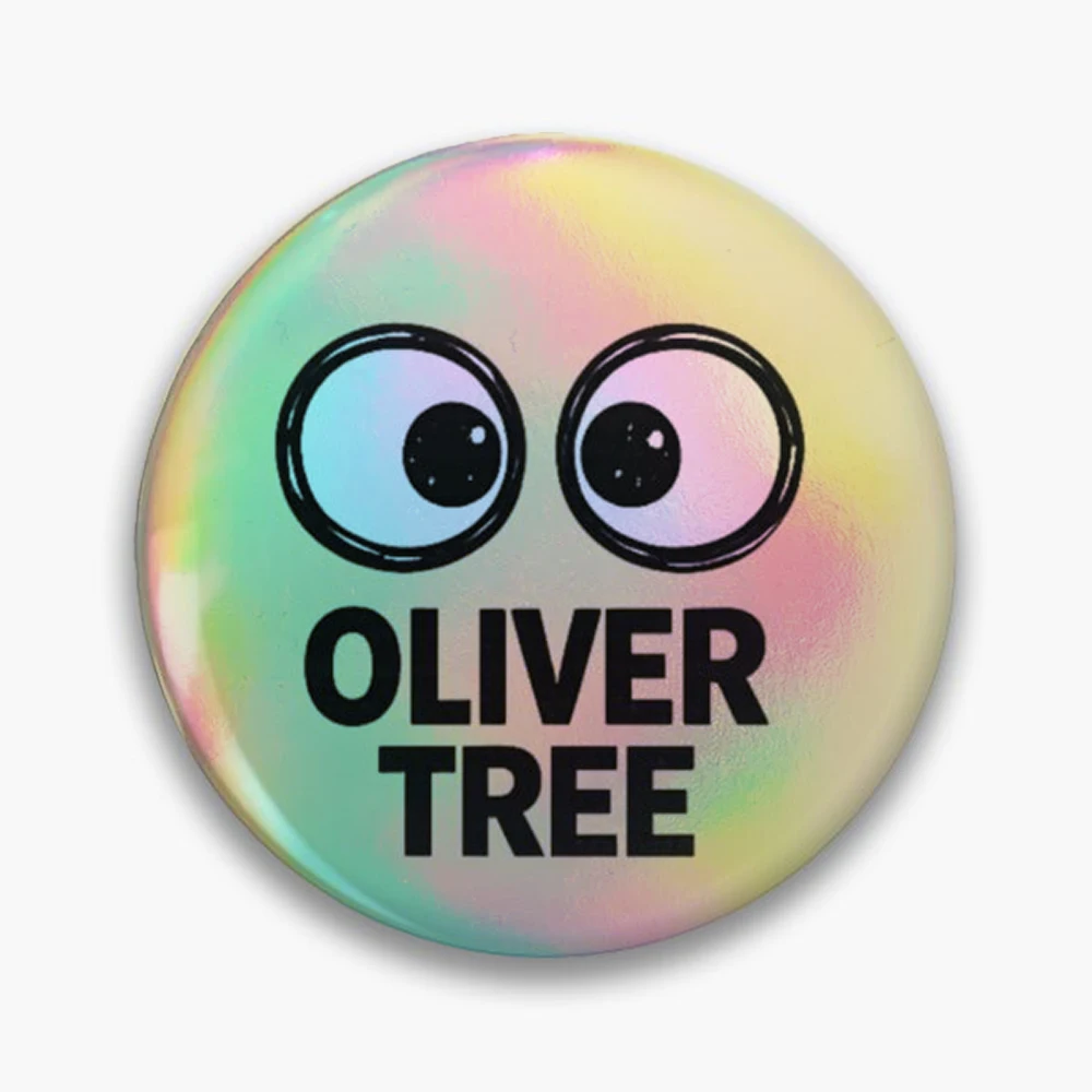 Oliver Tree Funny Eyes SVG PNG | Transparent Cartoon Logo | Hand Drawn Meme Design Pin Holographic Star Heart Pin Brooches Lamin