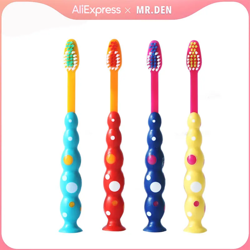 5 10pc Cartoon Childrens Toothbrush Charcoal Soft Silicone Cute Cleaning Teeth Brushing Short Handle Toothbrush Set Clinic Gift