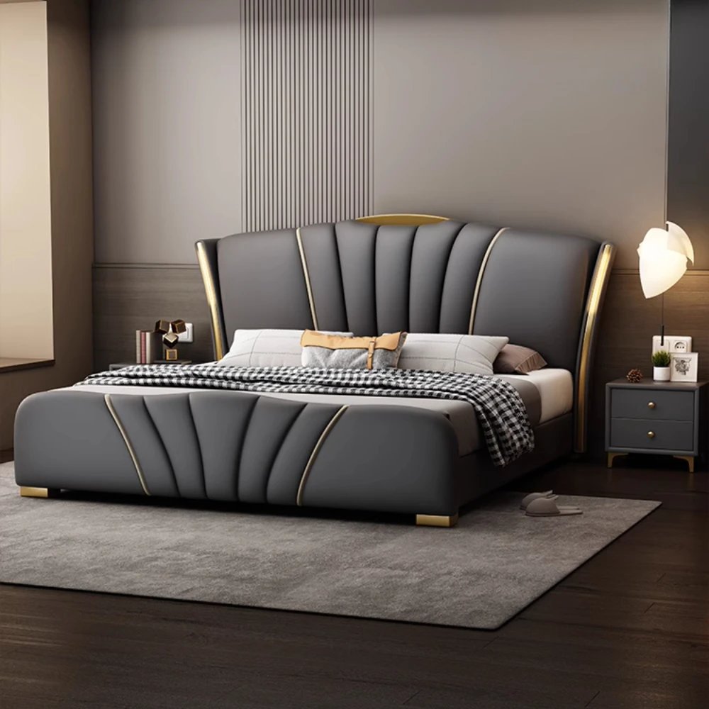 

Organizer Bedroom Bed Nordic Storage Lounge Upholstery Bed Nightstands French Boy Muebles Para Dormitorio Home Decoration