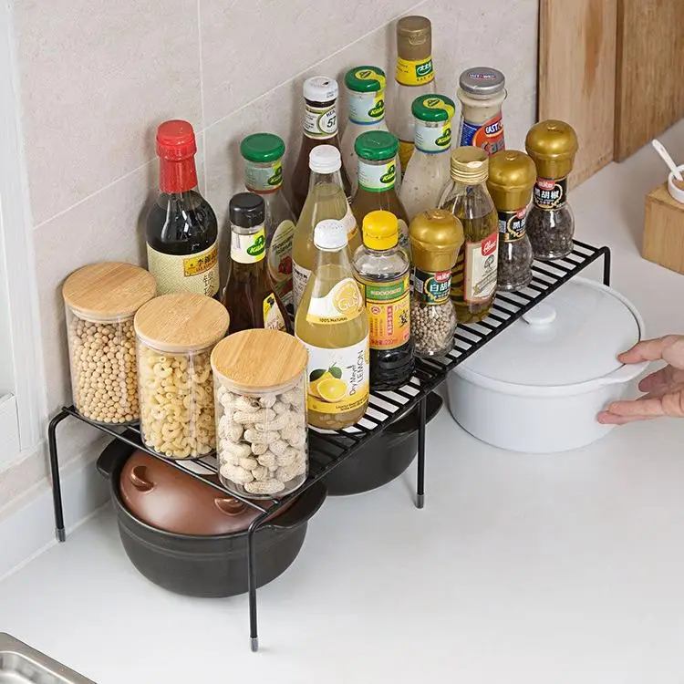 Estante de nento Expandible para Cocina, Combinación de Gabinete Multifuncional de Hierro Forjado, Estante de ...