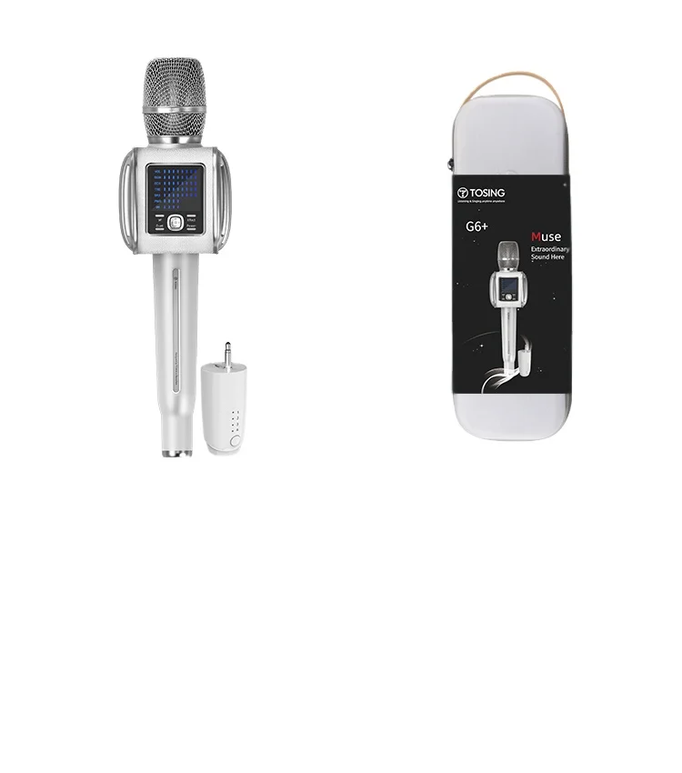 For Tosing G6+ Professional Webcast Live Vlog Sing Recording Stylish Karaoke Machine 10W UHF Wireless Dynamic Mic for Vlog