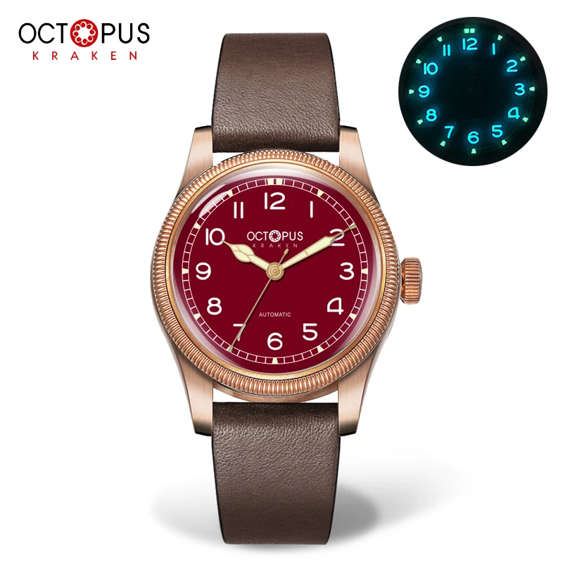 

Octopus Kraken Vintage Watch PT5000/SW200 Automatic Movement Sapphire Crystal Luminous Waterproof 100m Men Mechanical Watches