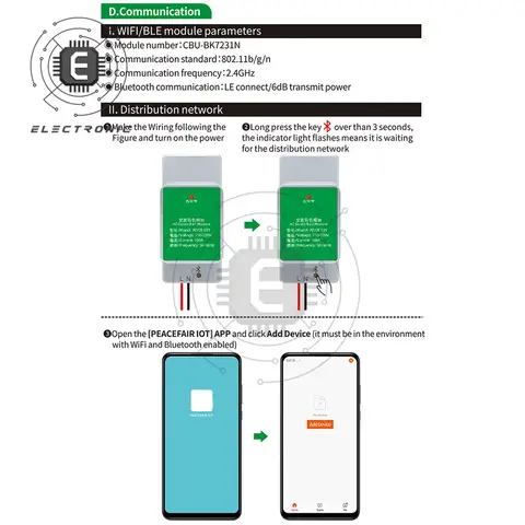 PZIOT-E01 Enfas AC Elektrisk DIN-skena Wifi Smart kWh Energimätare Strömförbrukningsmätare Wattmeter Voltmeter Amperemeter 8 best sales voltmeter wifi - №5