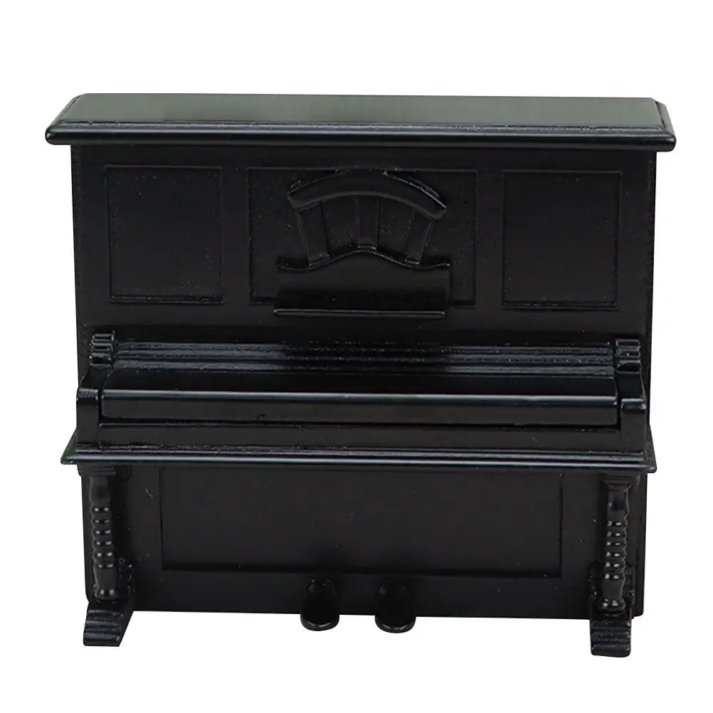 

Handcrafted Small Wooden Piano Decoration for Miniature House Interior Design Tiny Furniture Accent for Dollhouse Scene Building