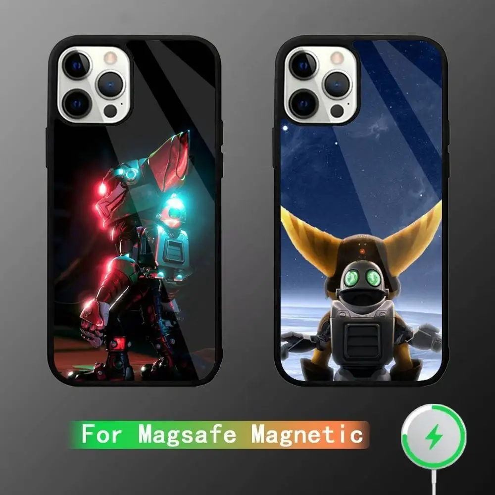

R-Ratchet Clank Phone Case For iPhone 16,15,14,13,12,11,Pro,Max,Plus,Mini,SE New Magsafe Magnetic Wireless Charging