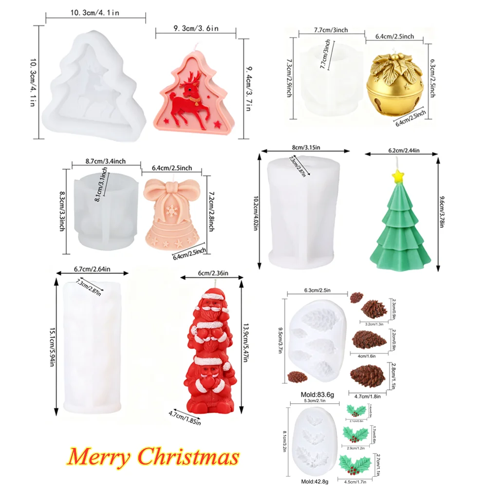 Cetakan Lilin Natal 3D Santa,  - Xmas Candle Making ulasan dan harga
