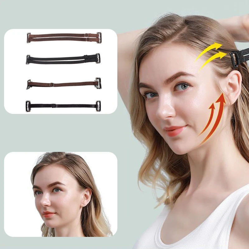 Gezichtsliftband Instant Face Lift Band Verstelbare elastische band met haarclip voor gezichtsverstrakking Oogrimpels Verwijder band