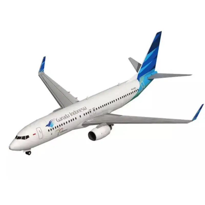 1:100 Garuda Indonesia Boeing 737-800 Aircraft Paper Model DIY Handmade Origami Airplane Model Puzzle Model Toy