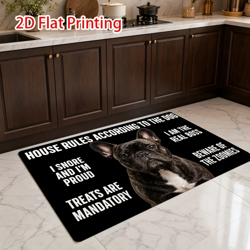 Novel Printed Dog Doormat Mat Welcome Pet Entrance Rug Stylish 2D Print Dog Lover Gift for House Home Door Decor Gripping Floor