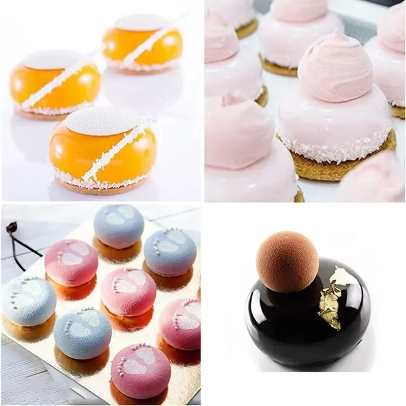 Semicircle Round Shaped Mousse Cake Silicone Molds For Baking DIY Chocolate Dessert Mold Pudding Jelly Kitchen Baking Tools