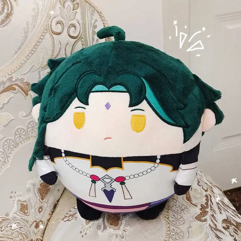 

Anime Genshin Impact Xiao Cosplay Pillow Stuffed Toys Cartoon Dango Ornament Fluffy Dolls Accessory Back Cushion Mascot Gift