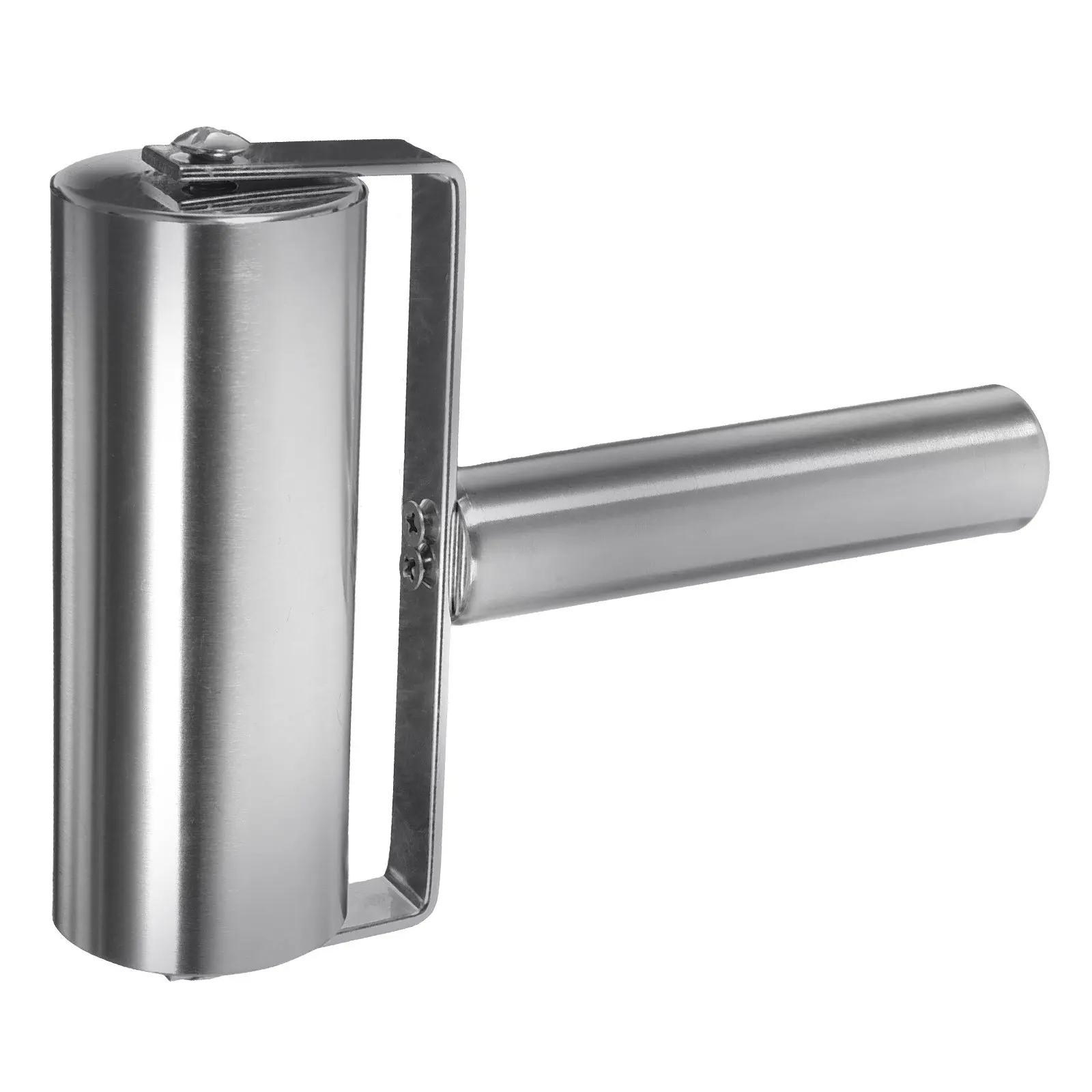 Stainless Steel Dough Rolling Pin T-Shaped Single Head Kitchen Bakery Roller Time Saving Smooth Rolling Wheel Pastry Roller
