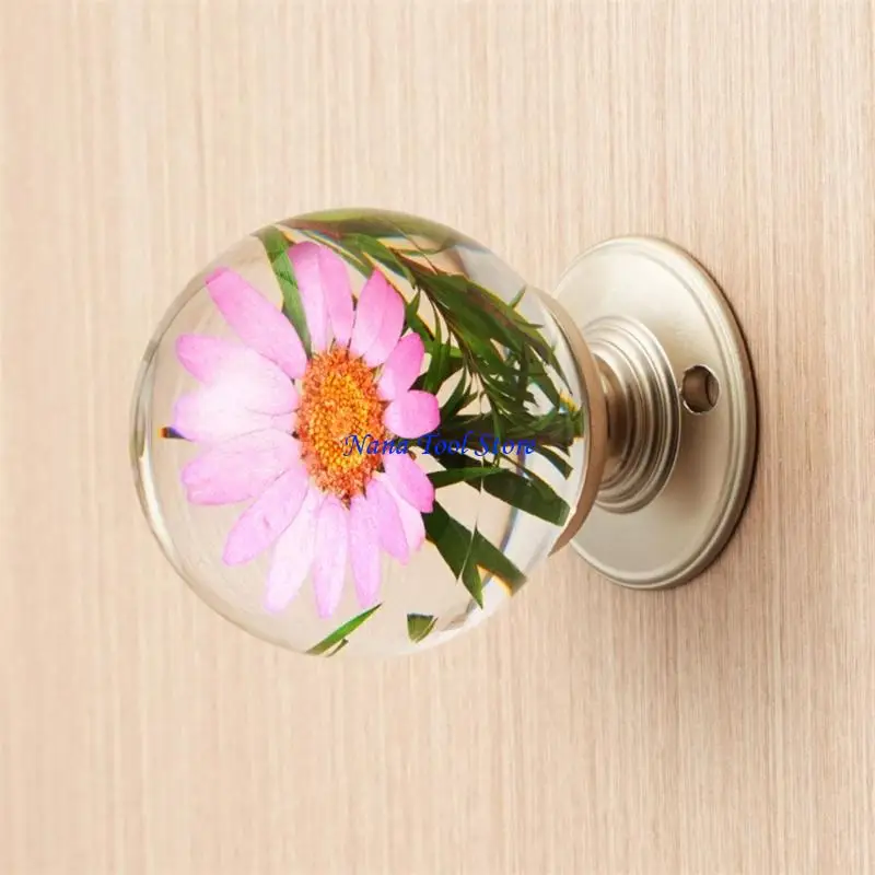 31GJ Door Pulls Wardrobe Knob Cupboard Handle Crystal Ball Cabinet Door Handle