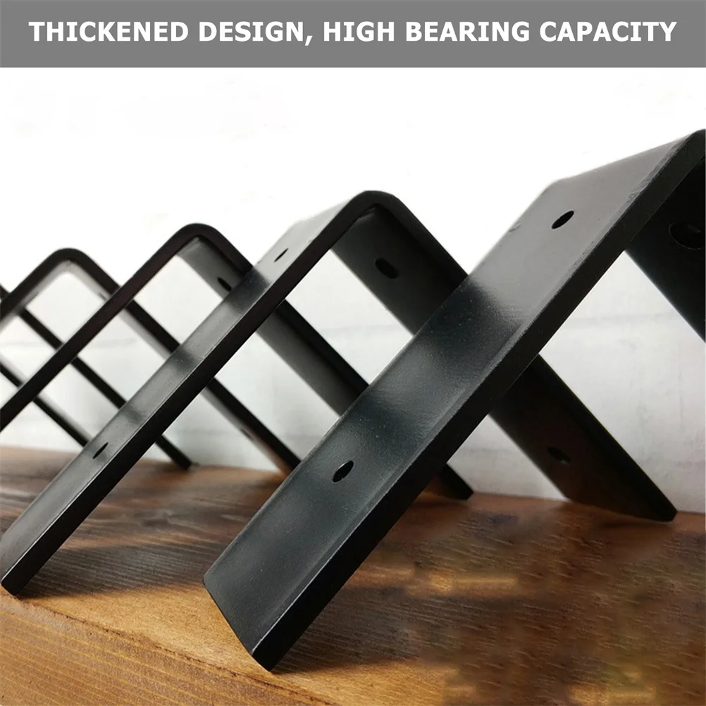 

2 Pcs Stainless Steel Bracket Heavy Support Shelf Shelves Brackets Duty Shelving Thicken