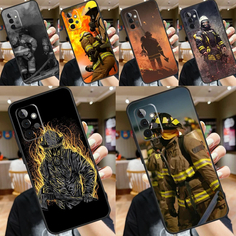 Cool Firefighter Heroes Fireman Phone Case For Samsung Galaxy A32 A52 A12 A53 A33 A23 A13 A54 A34 A14 A51 A15 A25 A35 A55