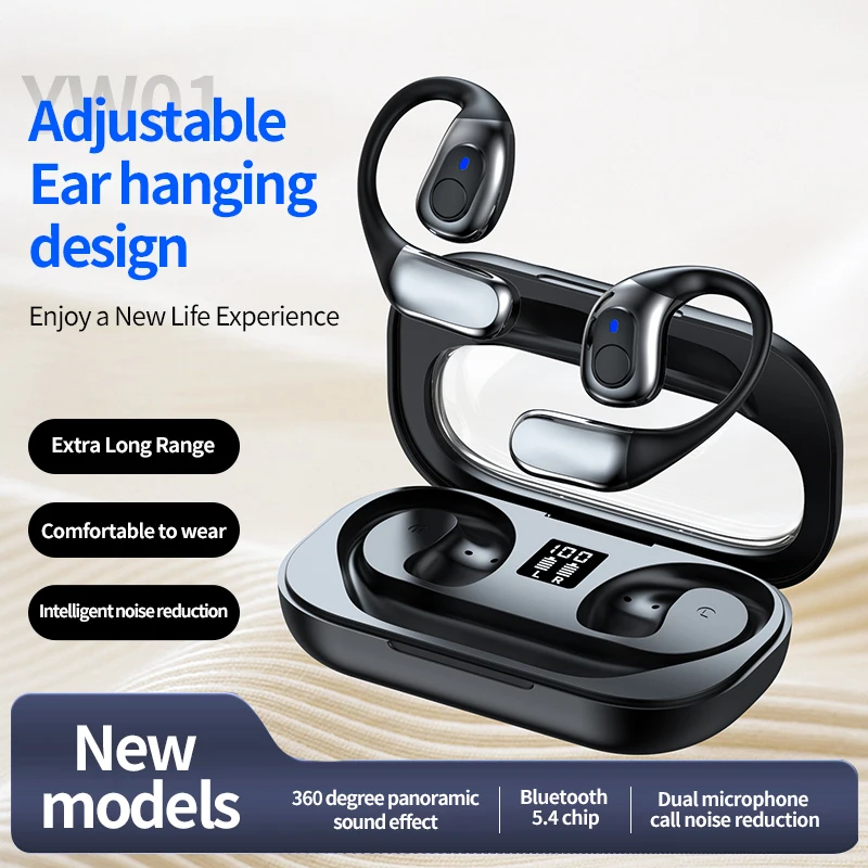 

Yw01 Ows Earhook Headset Earbuds CE FCC TWS Large Capacity Long Endurance For Business Travel