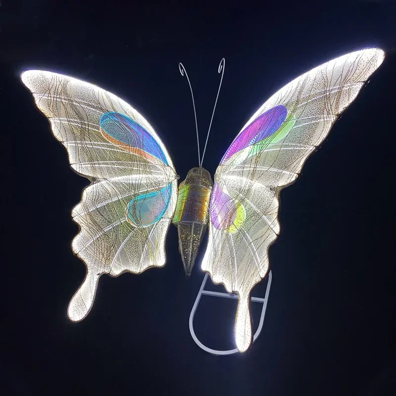 Led Electric Luminous Butterfly Lights Road Guide Lighting Butterfly for Party Wedding Decor Wedding Background Decorative Props