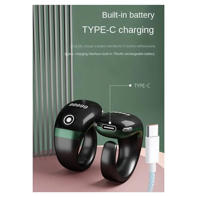 M51K-S7 Pro Electronic Finger Counter With OLED Display 0-99999 Ring Counter Type-C Interface Bluetooth APP Support Control Rose