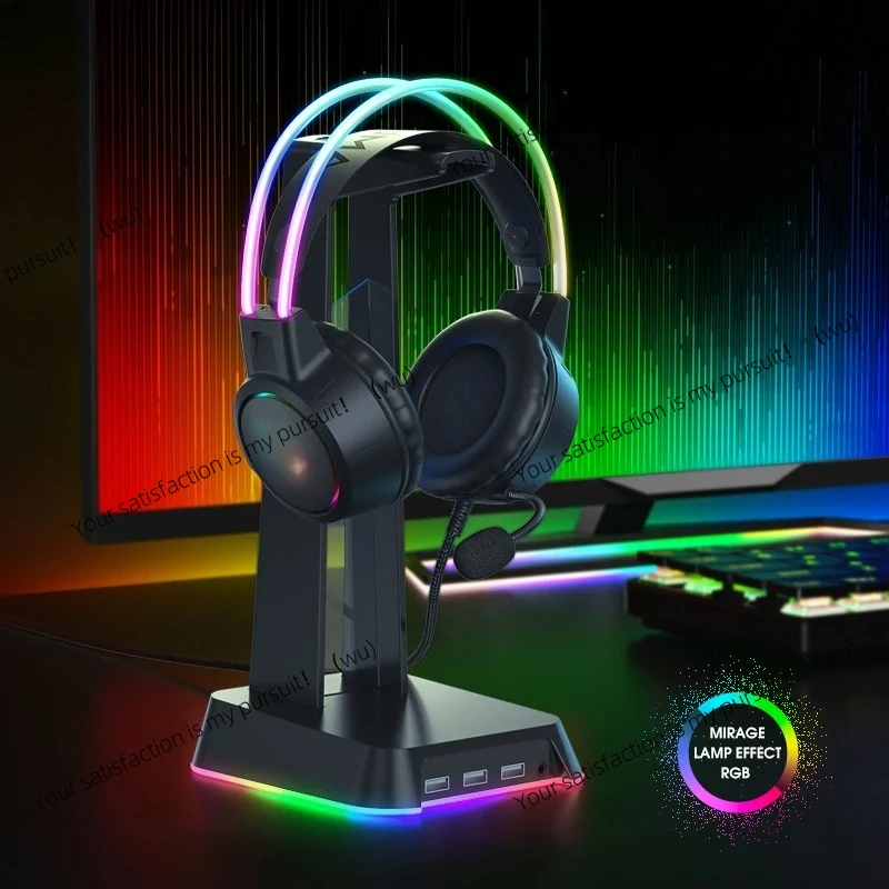 RGB Gaming Headphones with HD Flexible Mic 3.5mm Gaming Headsets For PC Xbox PS4 PS5 Switch Computer Games