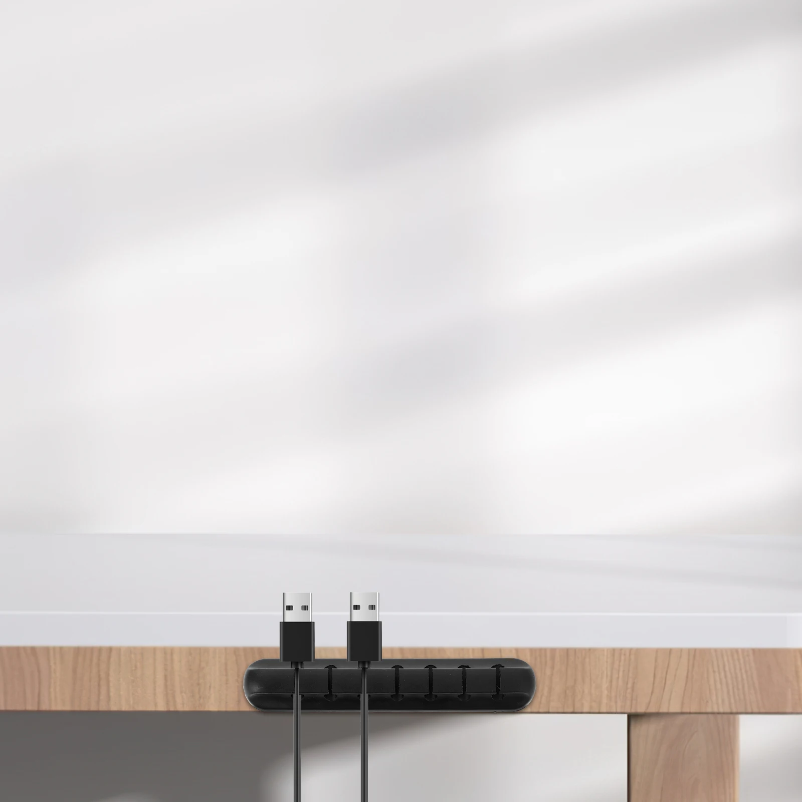 

2 Pcs Cable Manager Adhesive Clip Managment Wire Organizer Soft Desktop Cables Silica Gel Cord