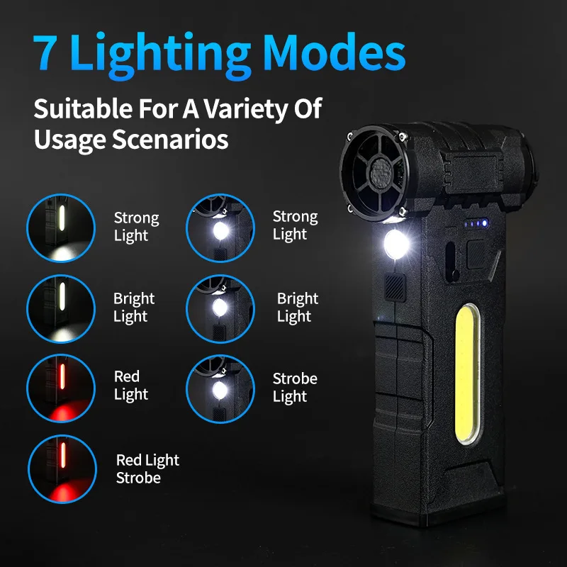 Турбовентилятор 980000 об/мин, мощный воздуходувка, портативный беспроводной пылеочиститель, зарядка типа C, бесщеточный струйный вентилятор, инструмент для кемпинга на открытом воздухе