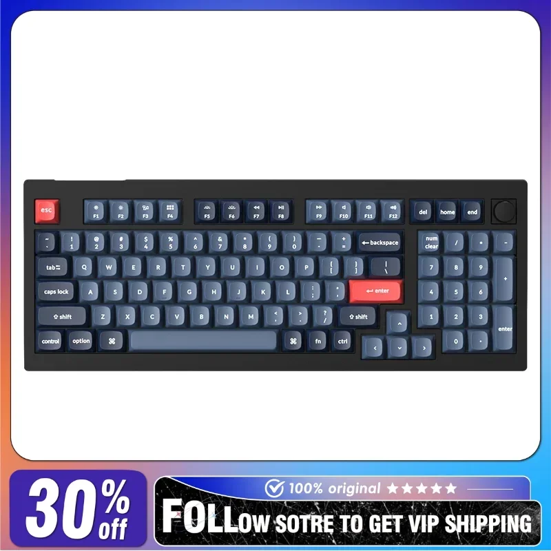 Original V5MAX Mechanical Keyboard Wireless Bluetooth Three Mode Gasket Custom Pc Office Gaming Accessories Hot Swap Keyboard