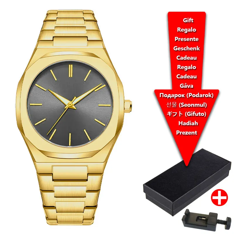 Simplified Luxury Brand Men's Watch 2025 New Men's Quartz Steel Strip Waterproof Watch Can Be Customized Brand